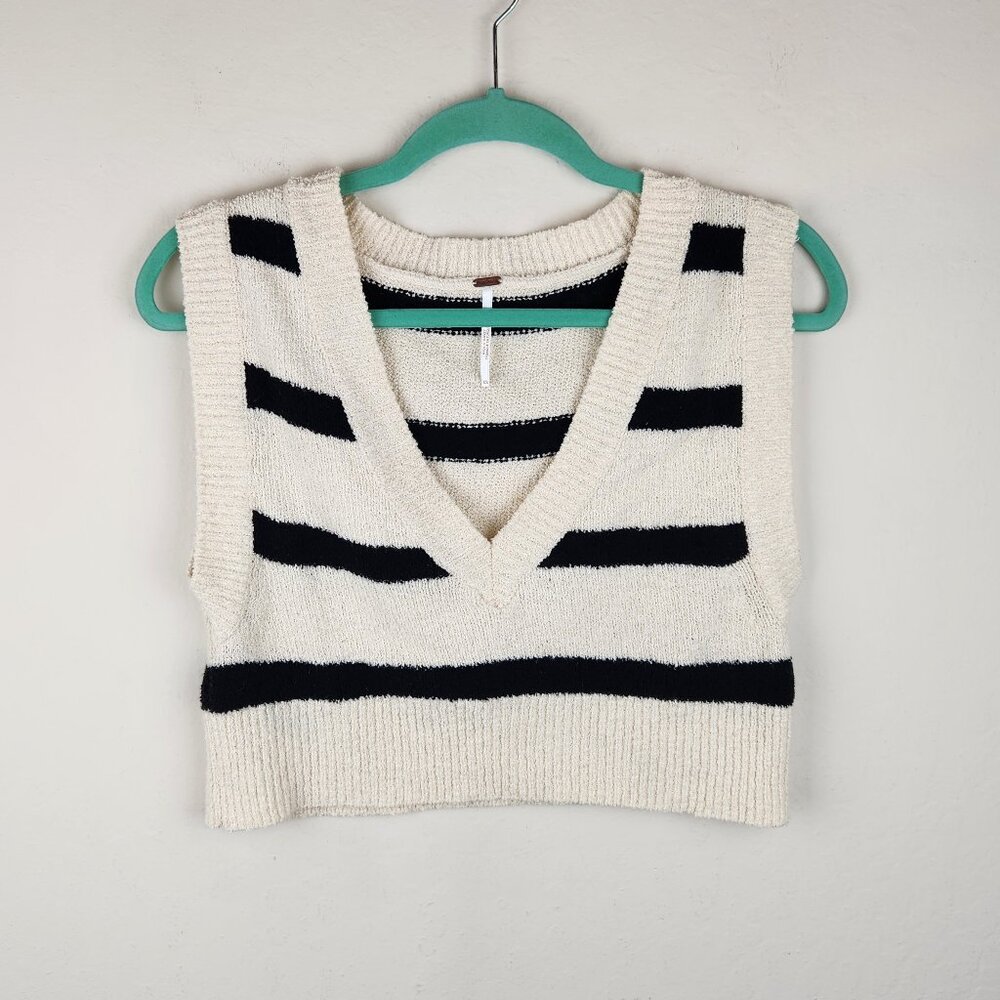 Free People Santa Monica Cropped V-Neck Vest Top sz XS